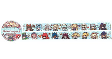 Load image into Gallery viewer, Genshin Inspired Neko Impact Mondstadt Washi Tape