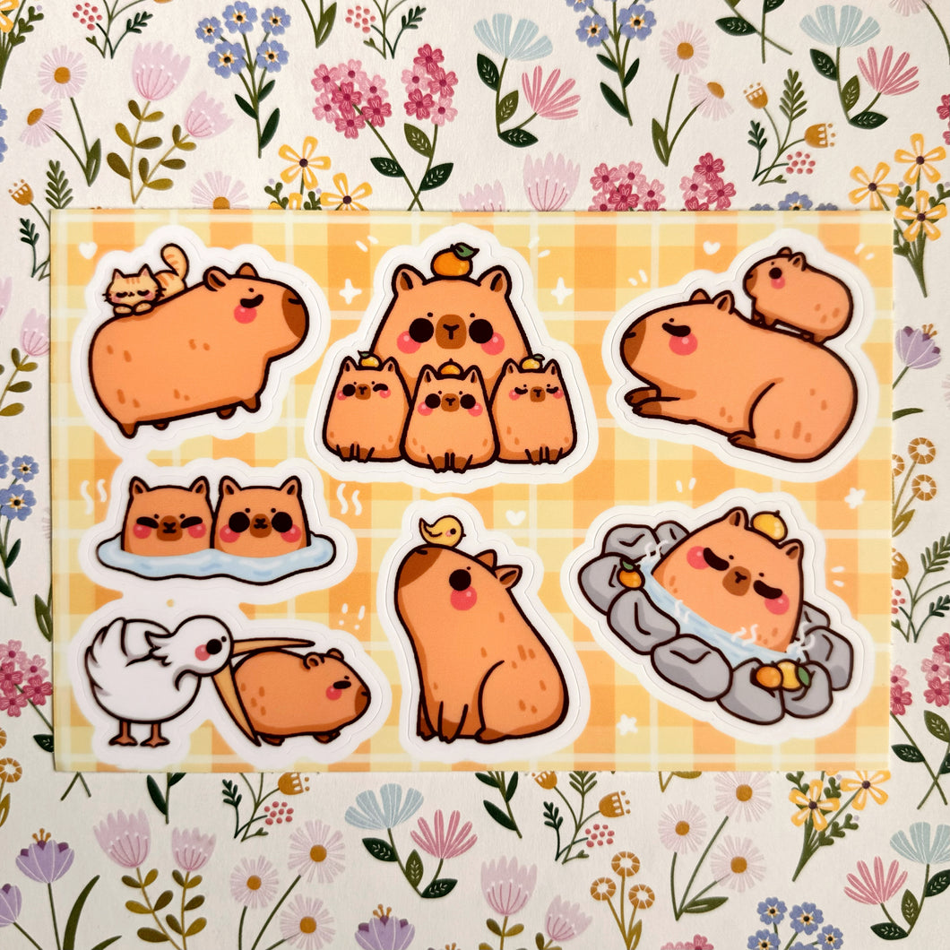 Capybara & Friends Vinyl Sticker Sheet
