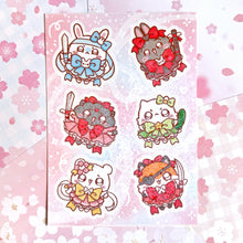 Load image into Gallery viewer, Animal Magical Girls Vinyl Sticker Sheet

