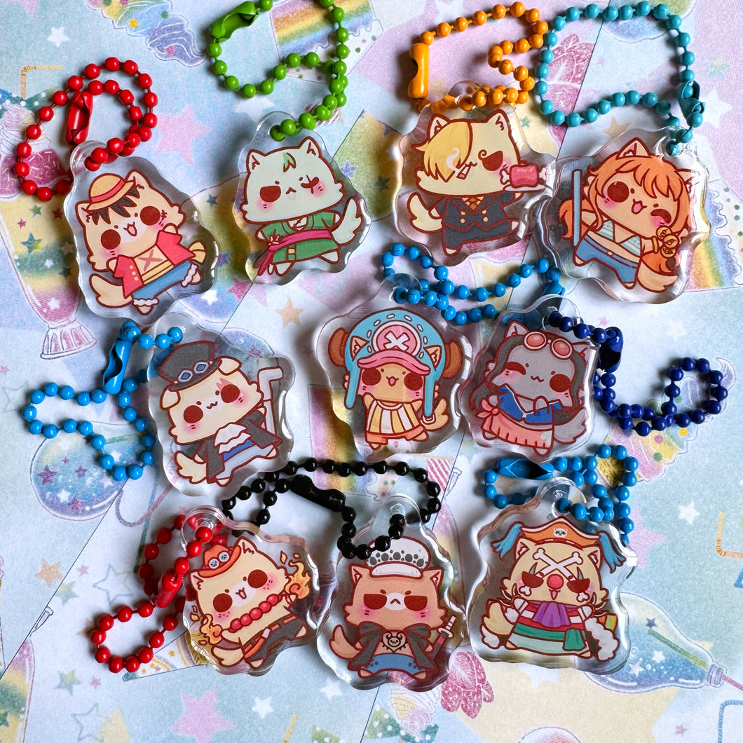 Pirate Cats Mini Acrylic Charms