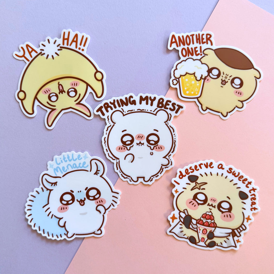 Cute Critters V2 Vinyl Stickers