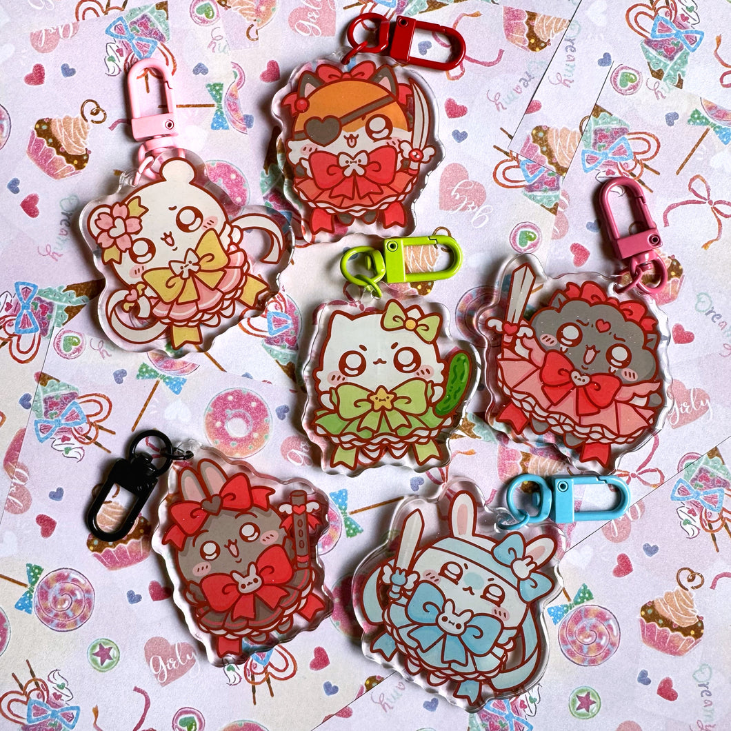 Magical Girl Animals Acrylic Charms