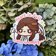 Heart is Full Vinyl Sticker