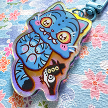 Load image into Gallery viewer, Tiger Rainbow Holo Acrylic Charm
