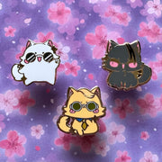 Powerful Sorcerer Cat Pins