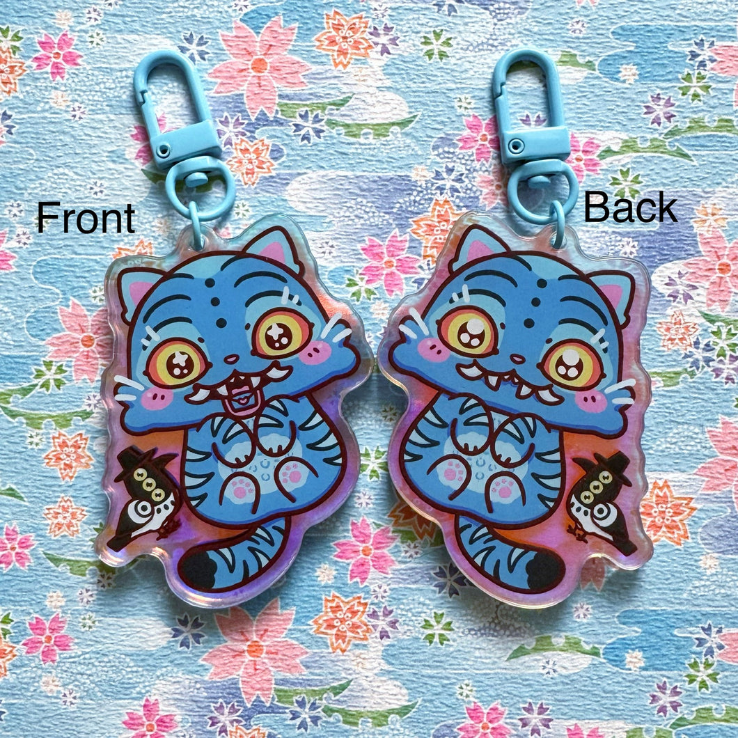 Tiger Rainbow Holo Acrylic Charm