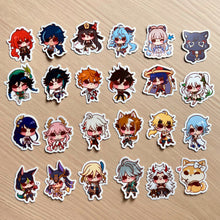 Load image into Gallery viewer, Genshin Inspired Chibi Vinyl Stickers
