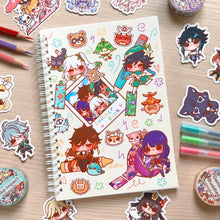 Load image into Gallery viewer, Genshin Impact Inspired Stationary Theme Sticker Book
