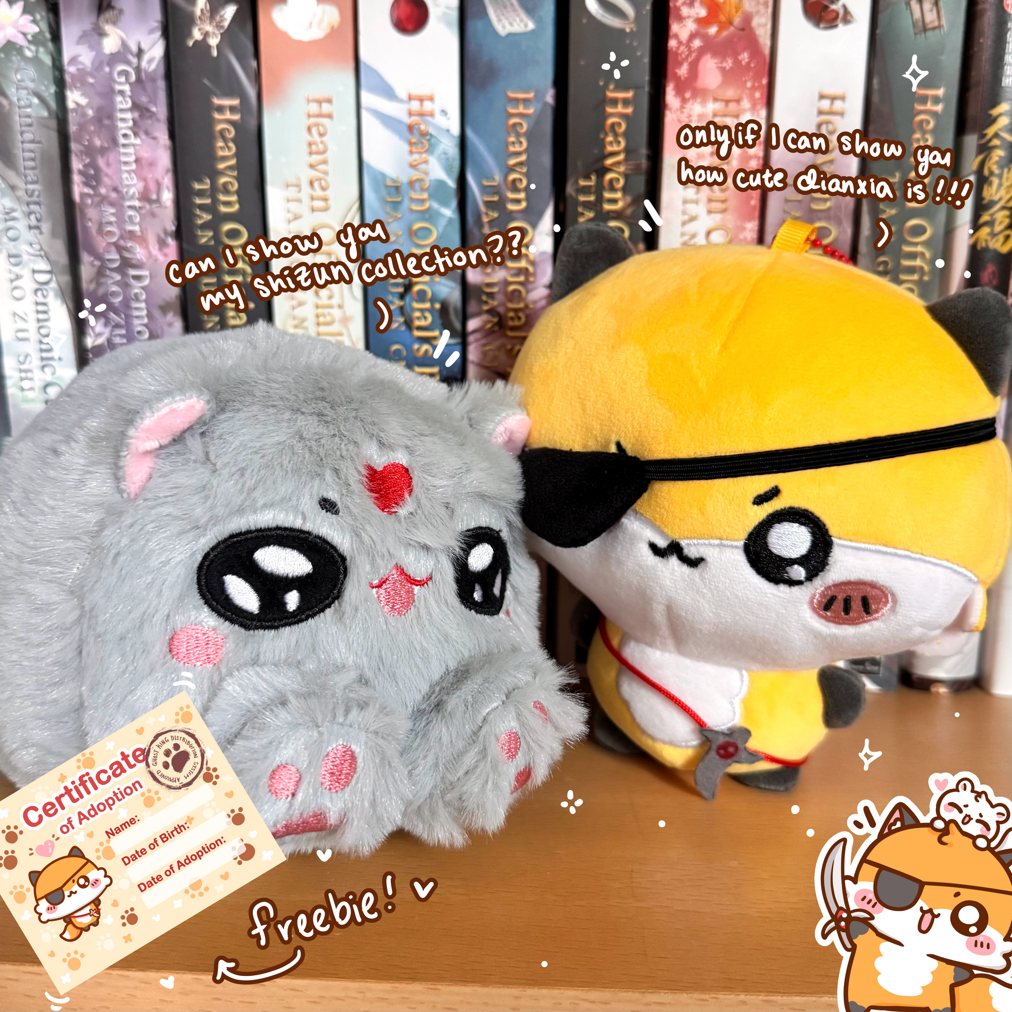 チー坊。 Dual Menaces Plush Set (Fox Cheng & BingPounce Plushie Set
