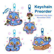 Load image into Gallery viewer, PREORDER Tiger Rainbow Holo Acrylic Charm
